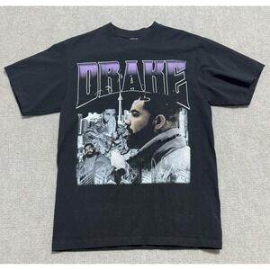 Drake Shirt Mens Large Black Vibra‎ Graphic Rap Hip Hop Toronto Owl Graphic Tee